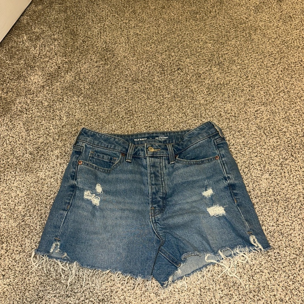 Distressed Denim Shorts